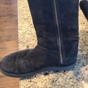 Black ugg boots with zipper